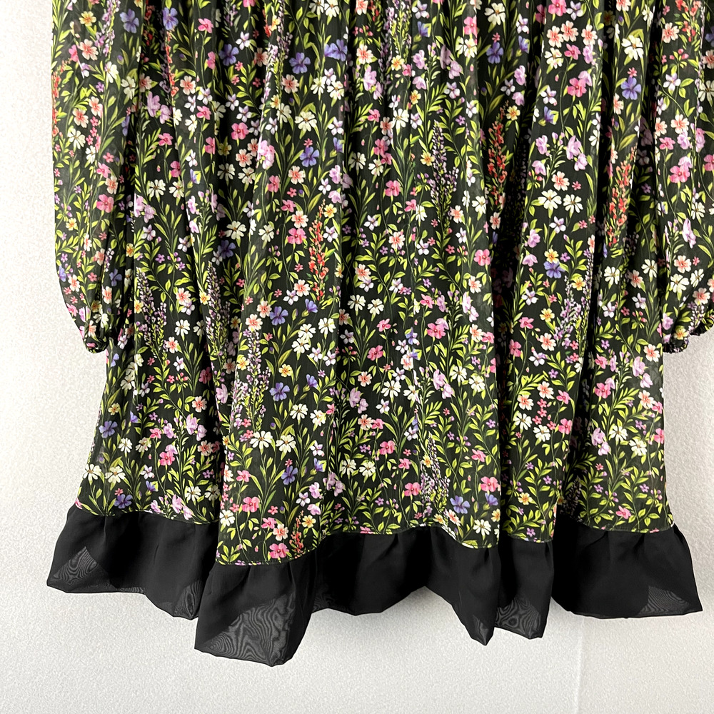Amanda Uprichard Babydoll Dress Womens Medium Floral Whimsigoth Fairy READ - Picture 13 of 16